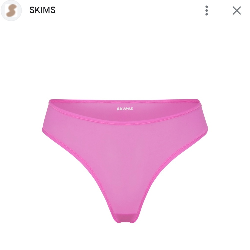 SKIMS NWT FITS EVERYBODY NEON ORCHID THONG underwear.